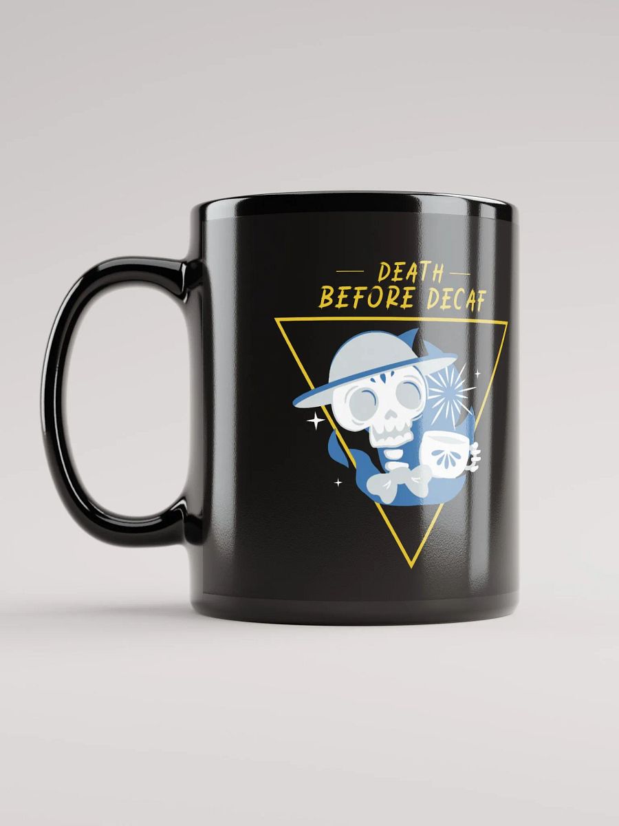 Death Before Decaf Skull Black Mug product image (2)