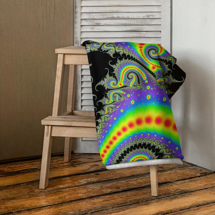 Fractal Bath Towel - Fluorescent Nebula product image (4)