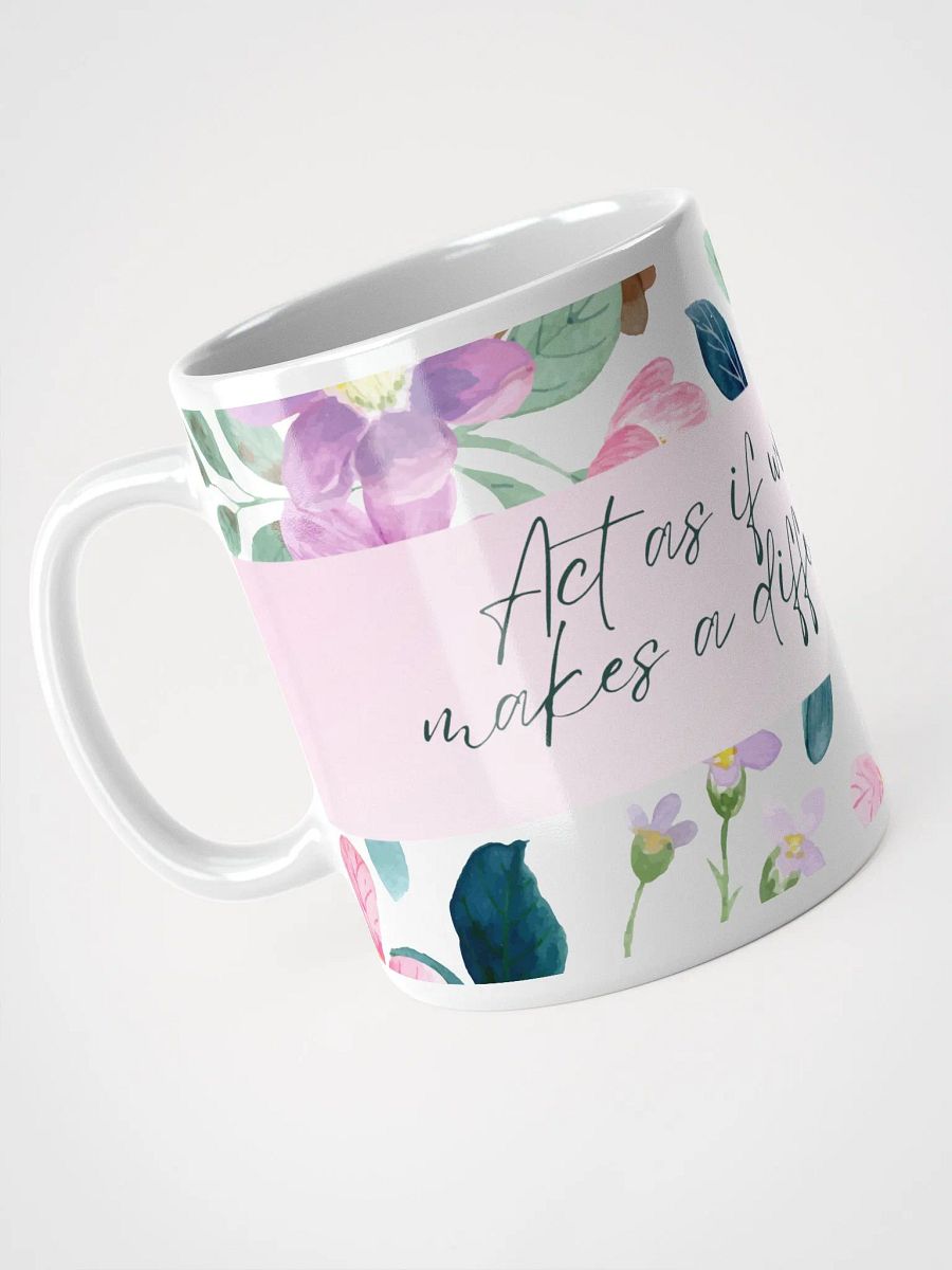Floral Motivation White Glossy Mug product image (4)