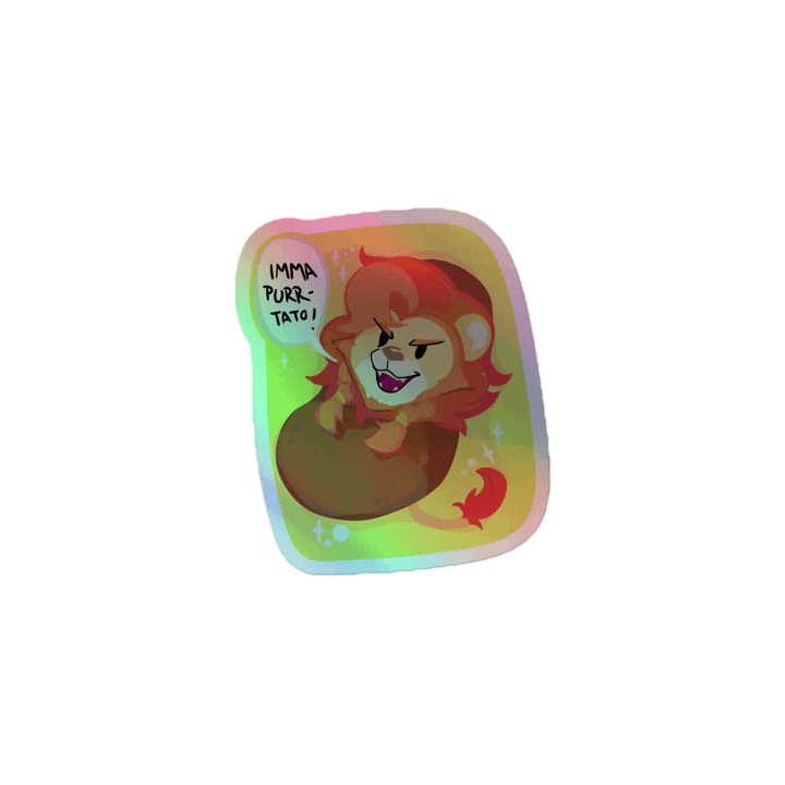 Male Ah'Lina Potato Sticker Holo product image (1)