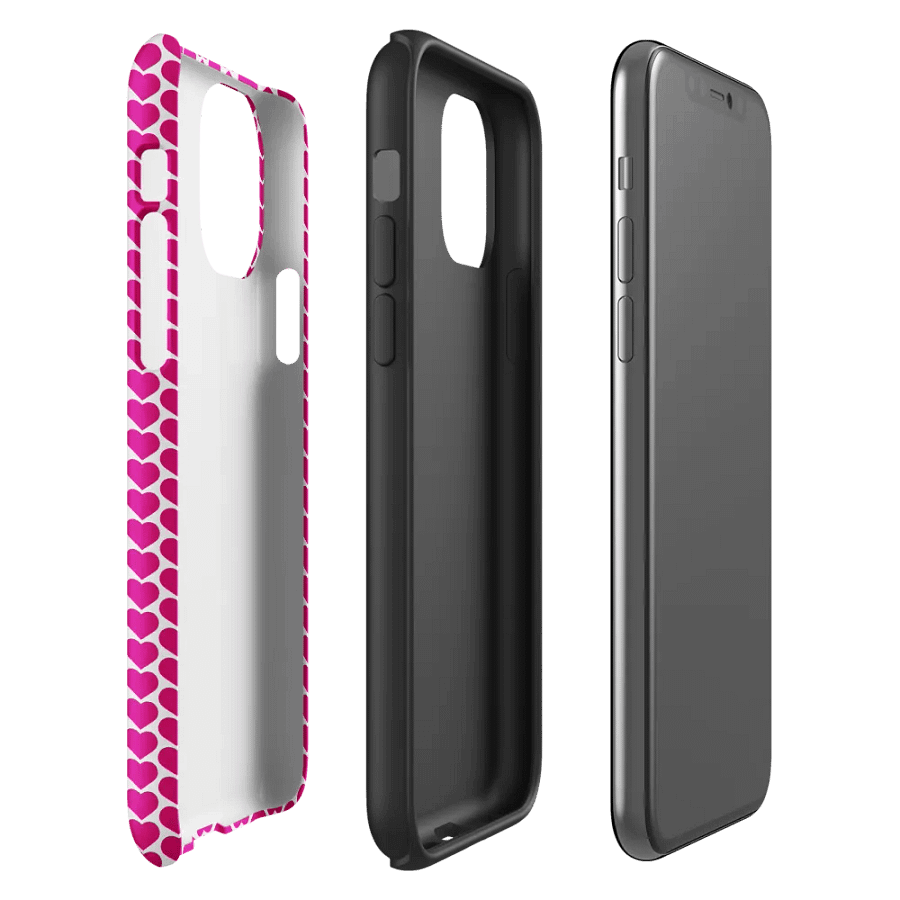 Tough Case for iPhone® (pink heart) product image (55)