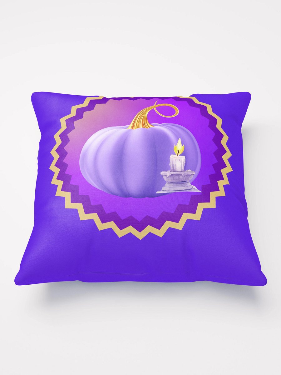 Whimsical Purple Pumpkin in Candlelight All-Over Print Pillow product image (6)