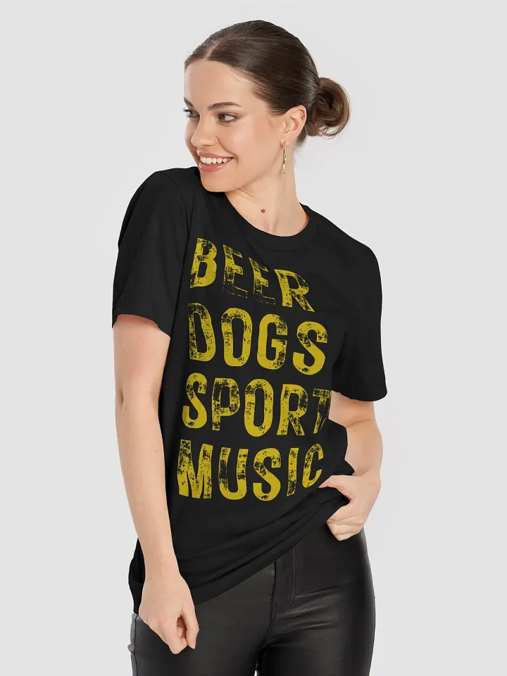 Beer Dogs Sports Music T-Shirt - Outrageously Fun Solid Gold BDSM Gift Tee product image (2)