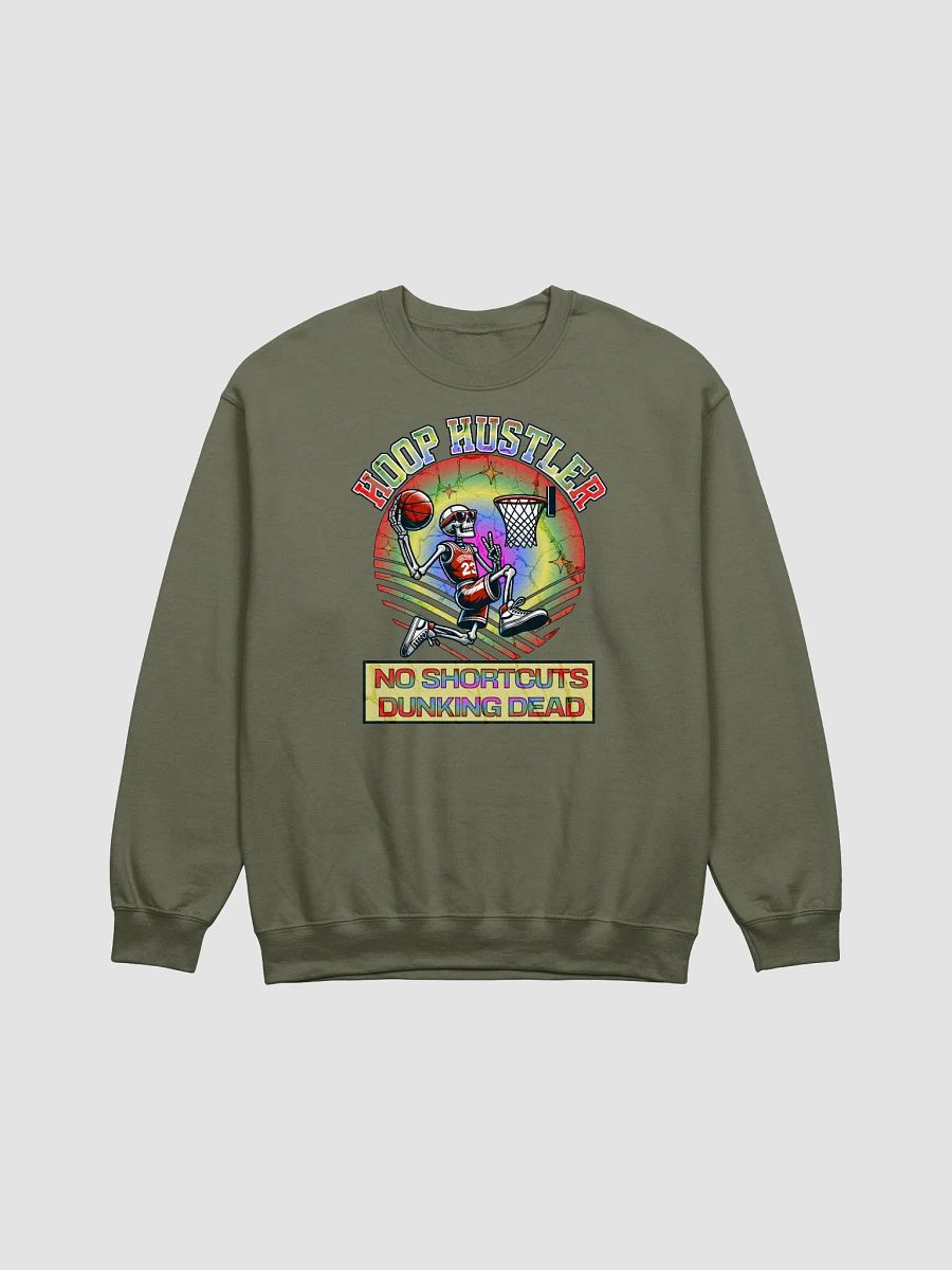 Hoop Hustler No Shortcuts Dunking Dead Skeleton Crewneck Sweatshirt product image (11)