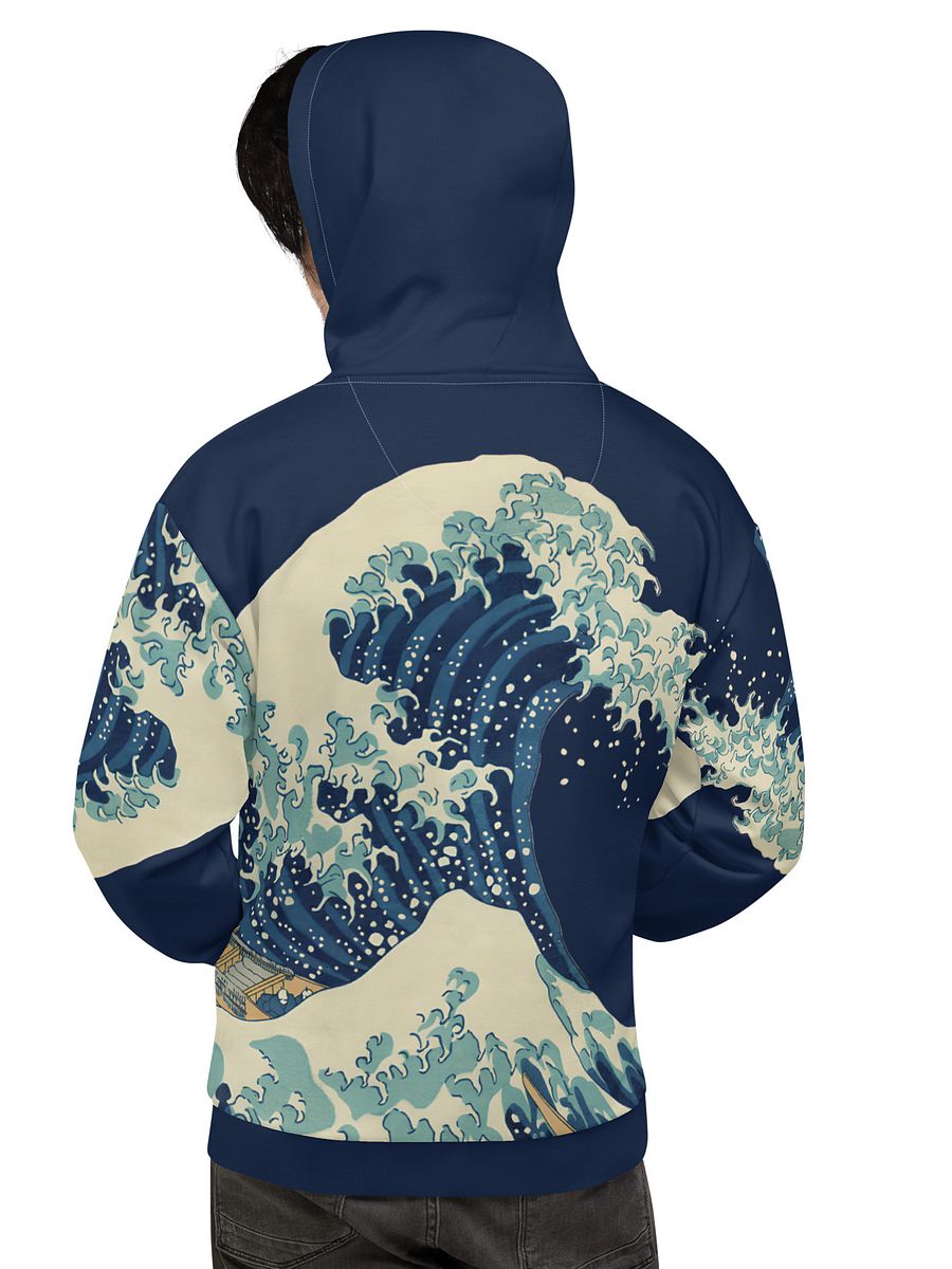 Under the Wave off Kanagawa All-Over Print Recycled Unisex Hoodie product image (6)