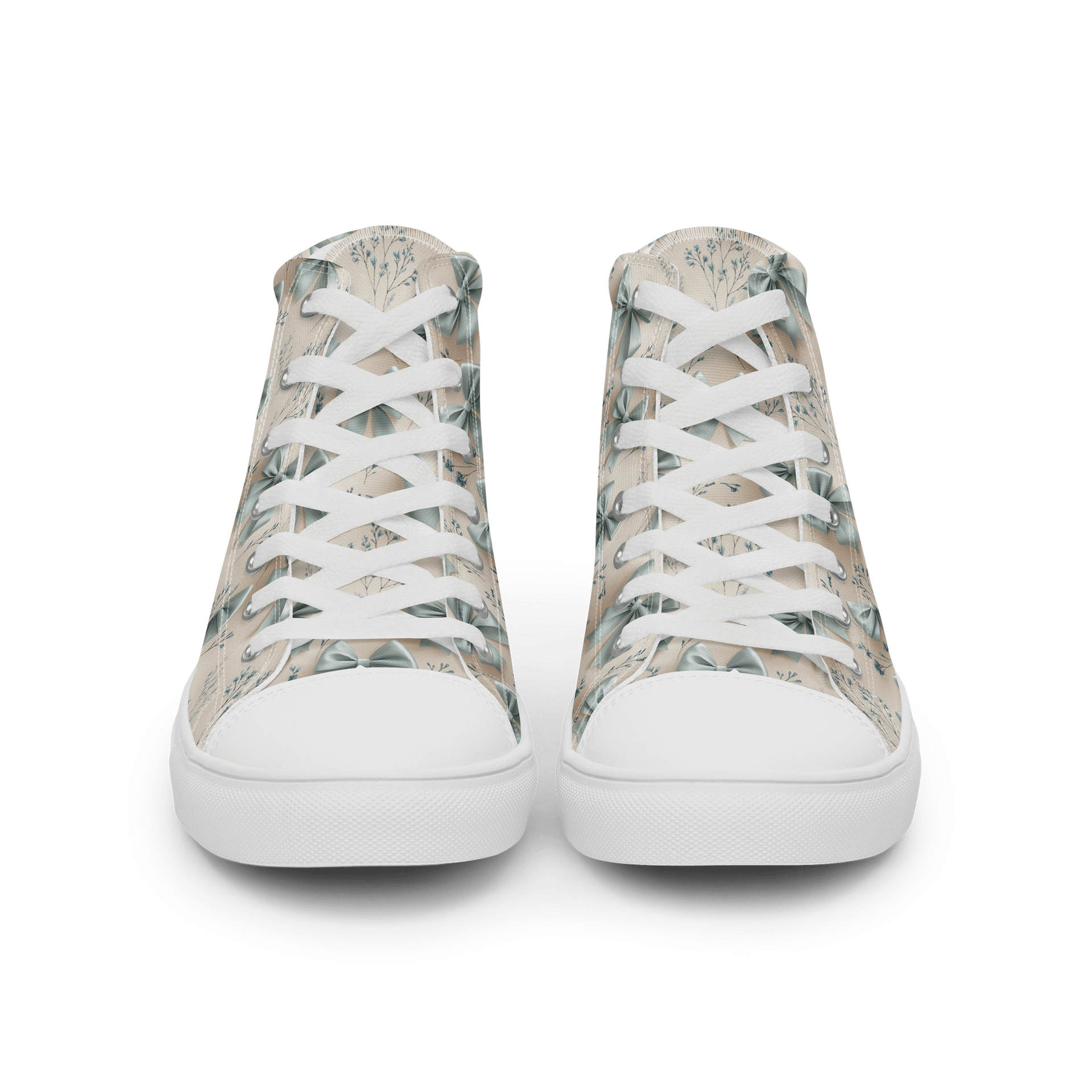 Women's High Top Canvas Shoes – Something Blue Bows product image (3)