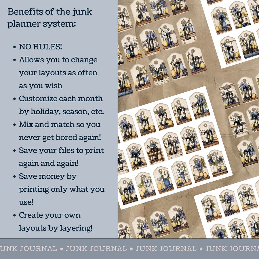 Blueberry Lemon Hibiscus - Printable Dated Tags V9 product image (5)