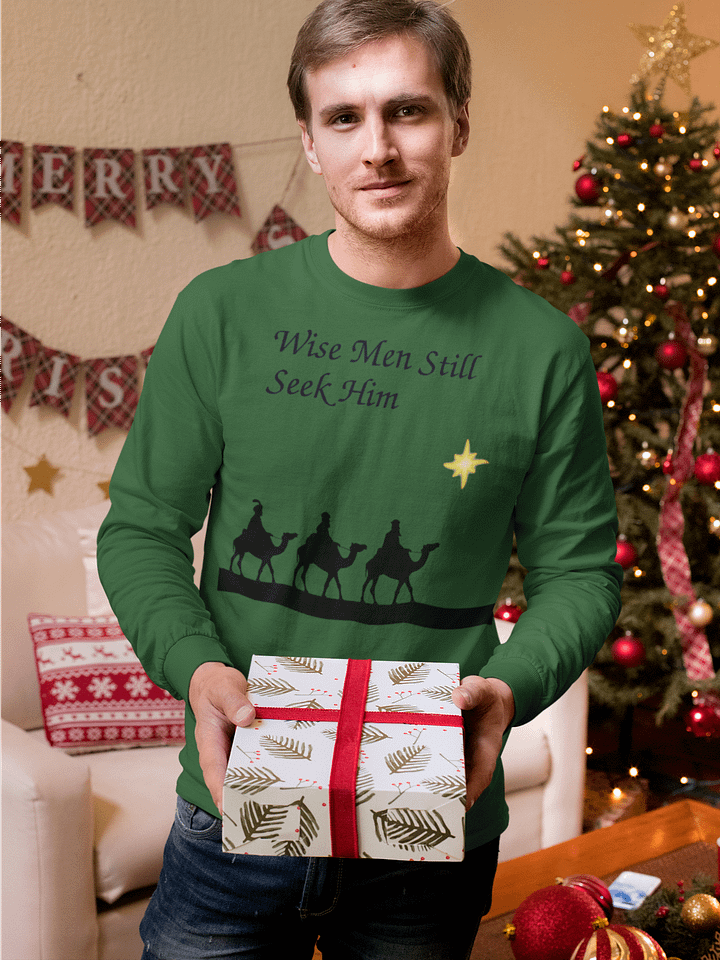 Christian Christmas Long Sleeve Shirt Wise Men Still Seek Him product image (2)