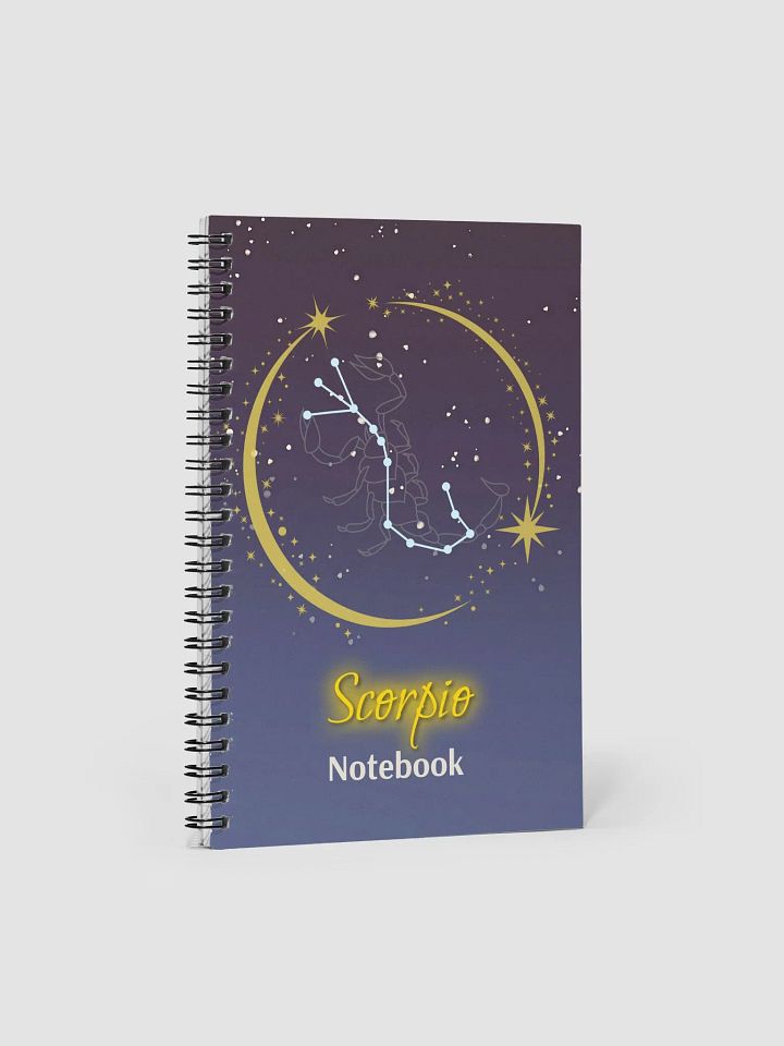 Personalized Scorpio Zodiac Spiral Dotted Notebook Journal – Starry Constellation Gift for Astrology Lovers, Birthday, Valentine, Christmas, Horoscope, Celestial, Moon, Stars, Stationery, Sketching product image (1)