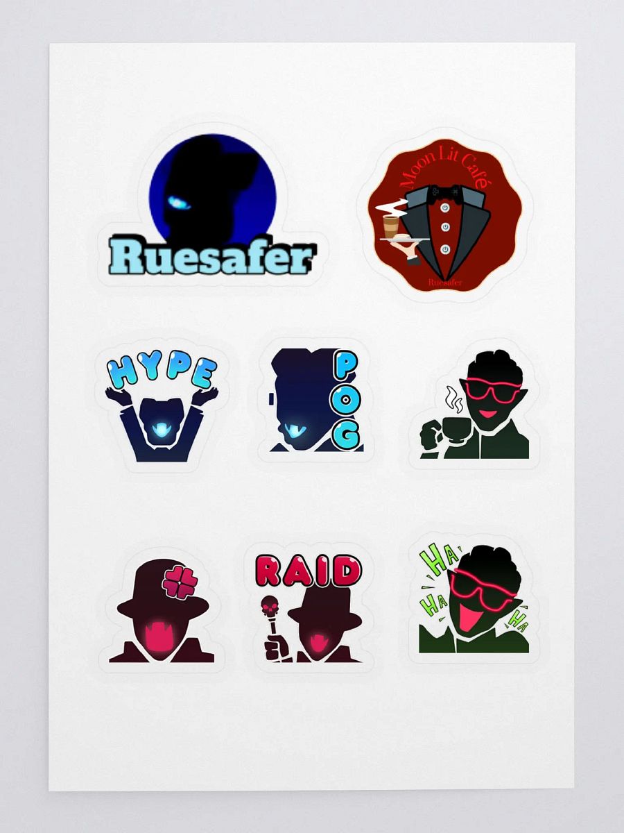 Shadow Emojis & 2 More - Kiss Cut Sticker Sheet with Background product image (3)