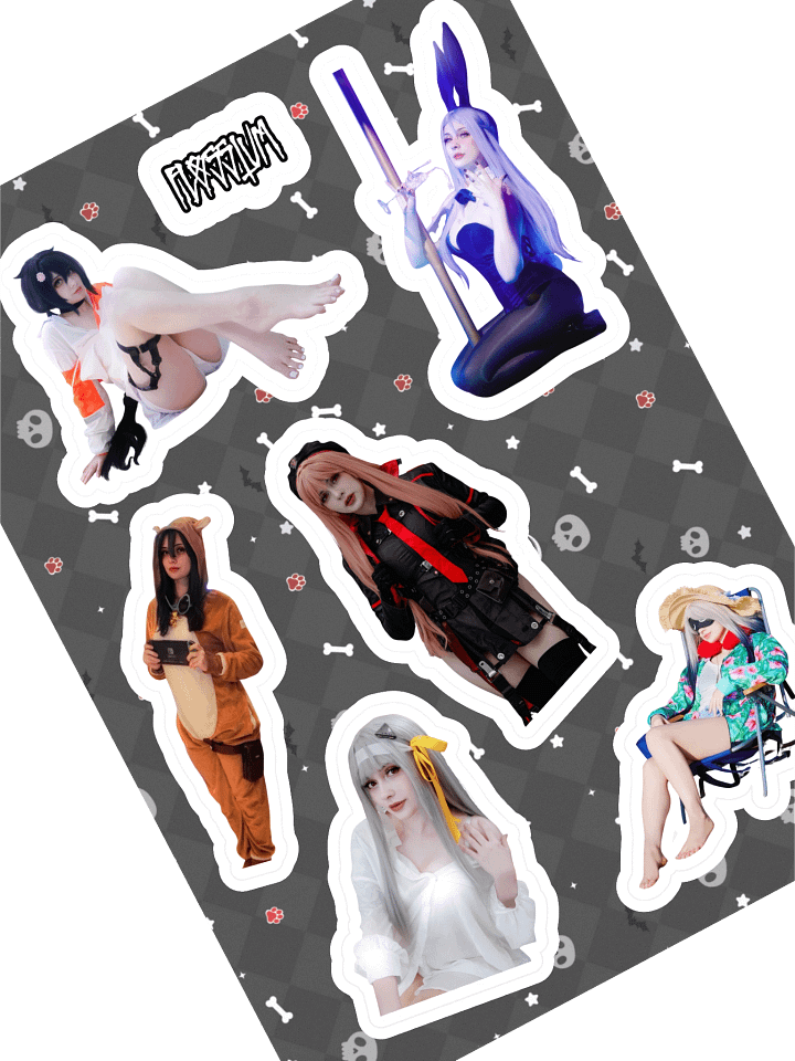 NIKKE Cosplay Sticker Sheet product image (1)
