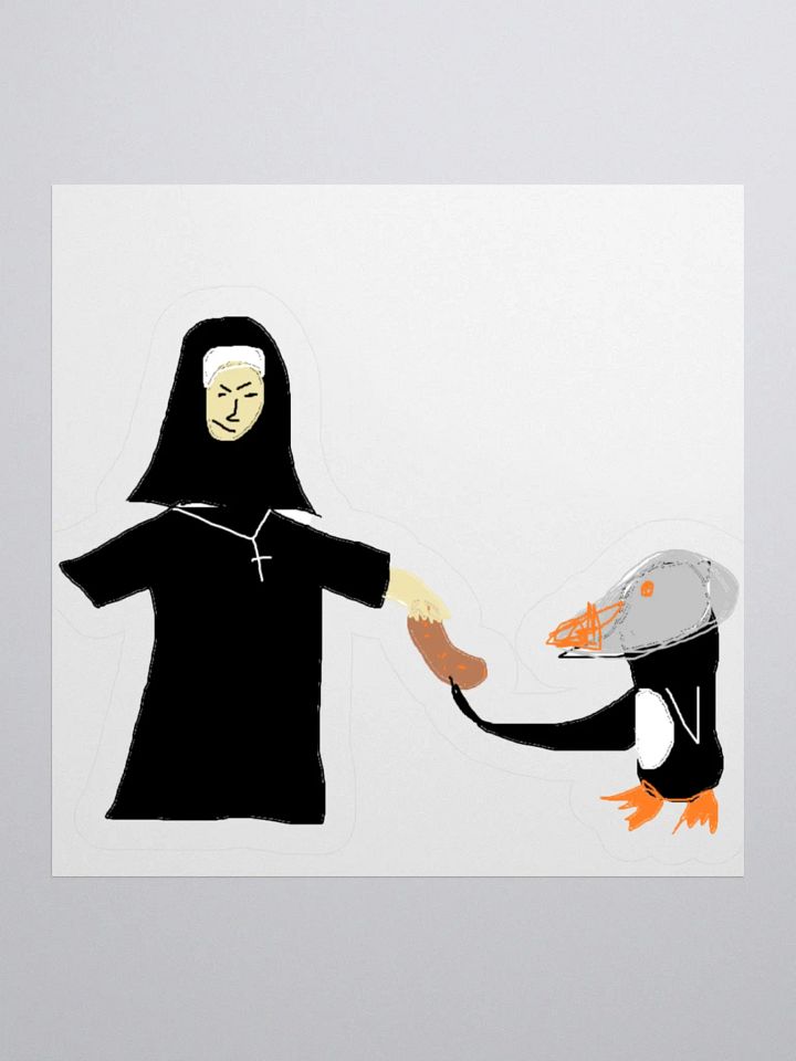 Nun and Penguin Sticker product image (1)