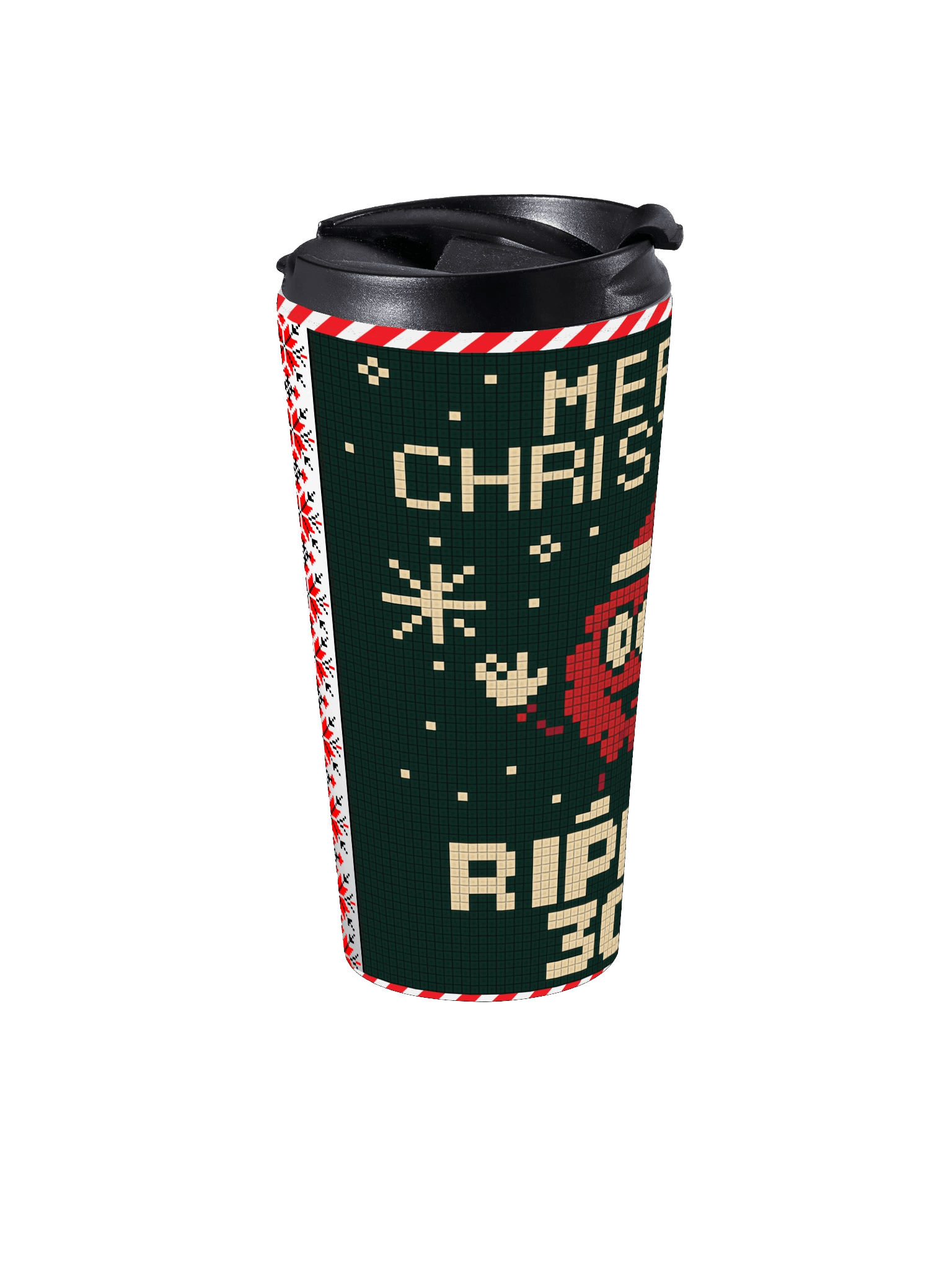 Christmas Ripple Pixel S-S Travel Cup product image (2)