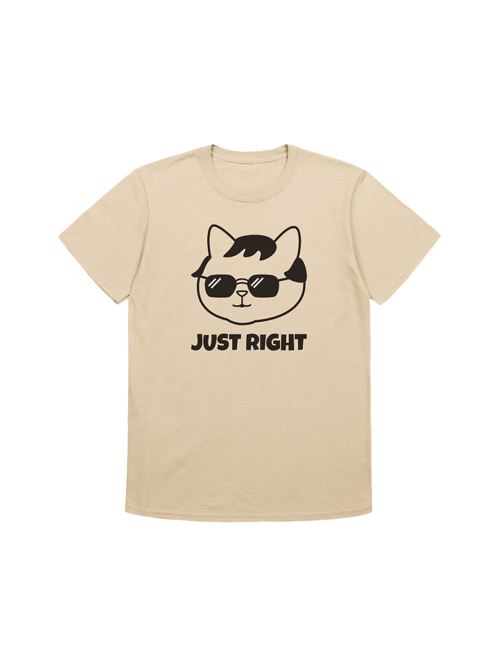 Goromi the Cat in Wig (JUST RIGHT) - Unisex Adult Super Soft Lightweight T-shirt product image (2)