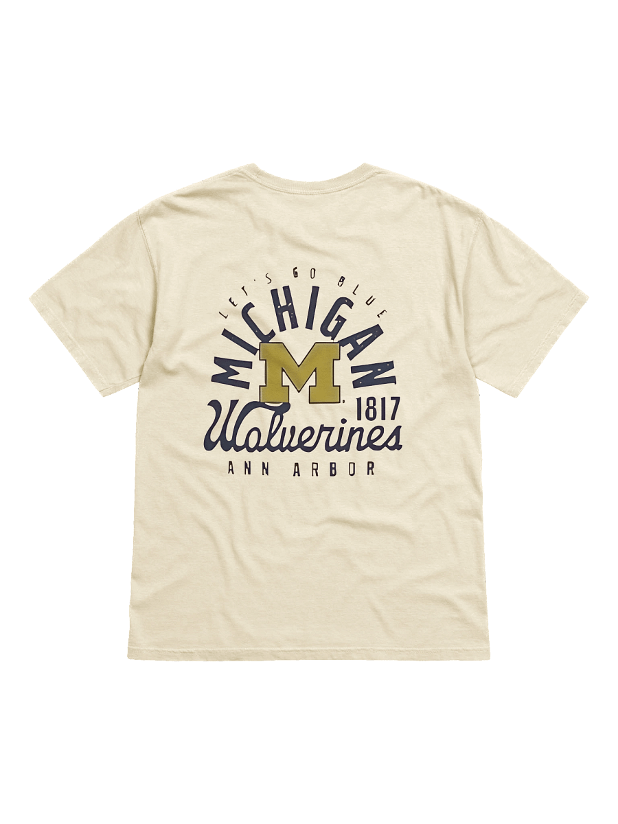 Men's Cream Michigan Wolverines Comfort Colors Mascot Overlay Shirt product image (4)