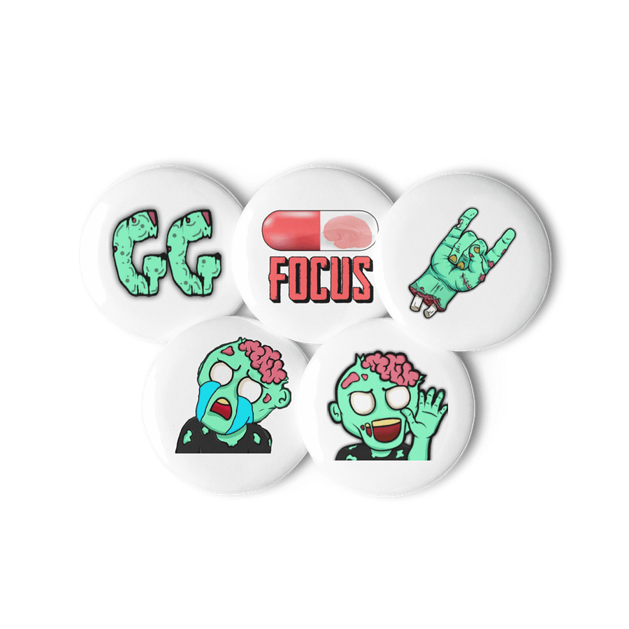 KillrZombie Emote Pin Buttons Set 2 product image (3)