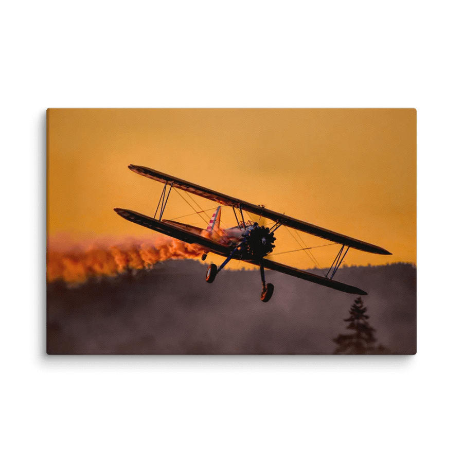 Golden-Hour Stearman Biplane Canvas Print product image (4)