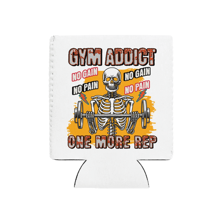Gym Addict One More Rep Skeleton Strength Can Cooler product image (1)