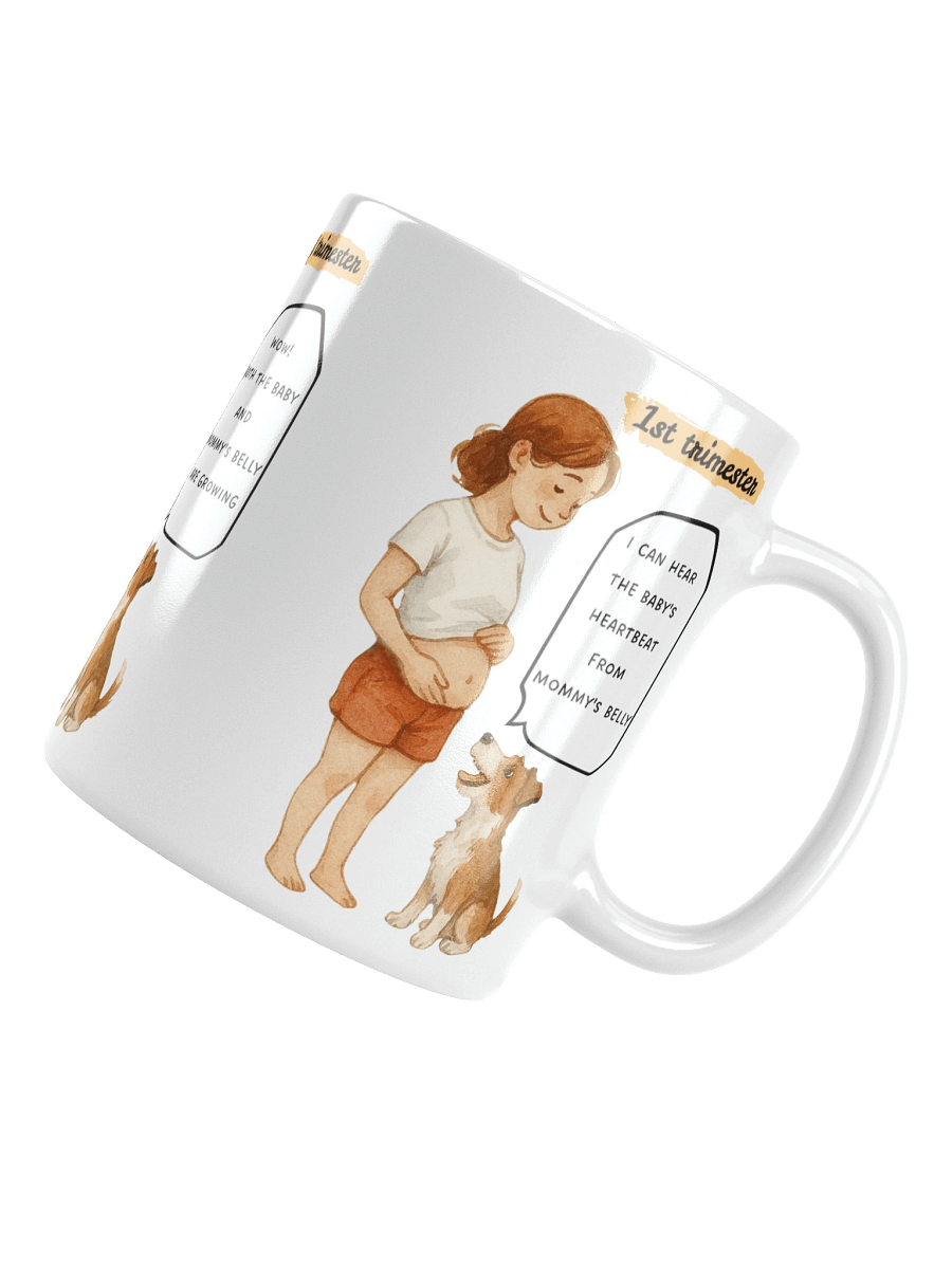 Cute Trimester Progression with Dog Mug product image (6)
