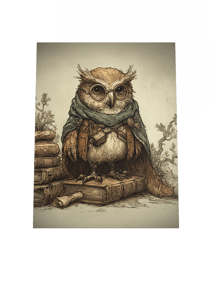 Archivist Owl Wall Poster product image (7)
