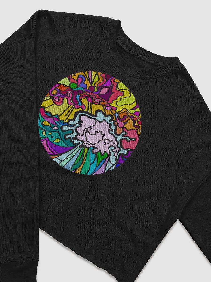 Swirling Sunset Women's Fleece Crop Sweatshirt - Wave at Sunset product image (9)