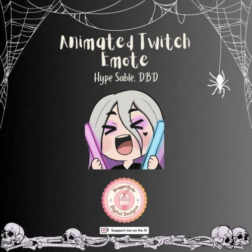 Animated Sable Hype DBD Emote product image (1)