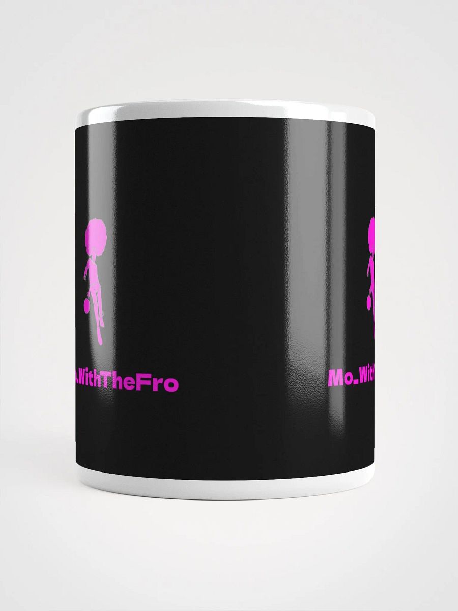 Mo_WithTheFro black Mug pink logo product image (3)
