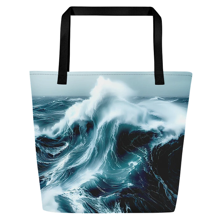 Tote Bag: Dramatic Seascape Ocean Waves Turbulent Sea Ocean Lover Design product image (1)