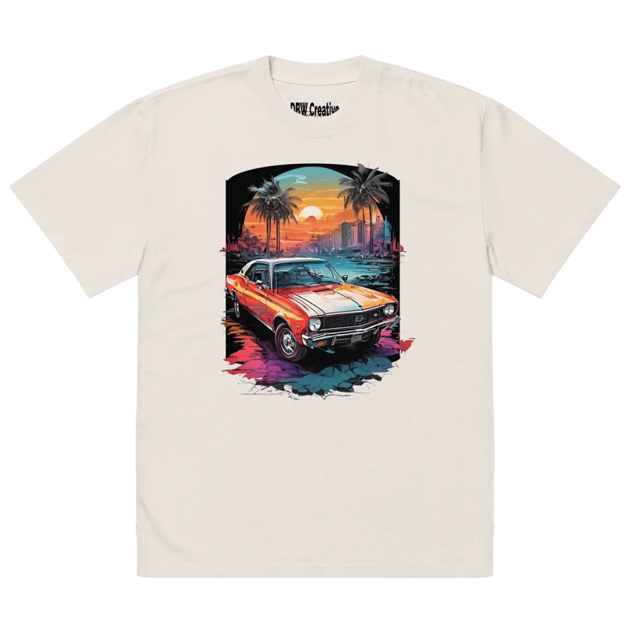 Cruisin' Sunset Oversized T-Shirt product image (2)