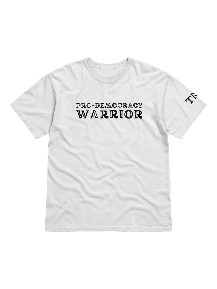 Pro-Democracy Warrior - Back Flag Unisex T-shirt in White product image (1)