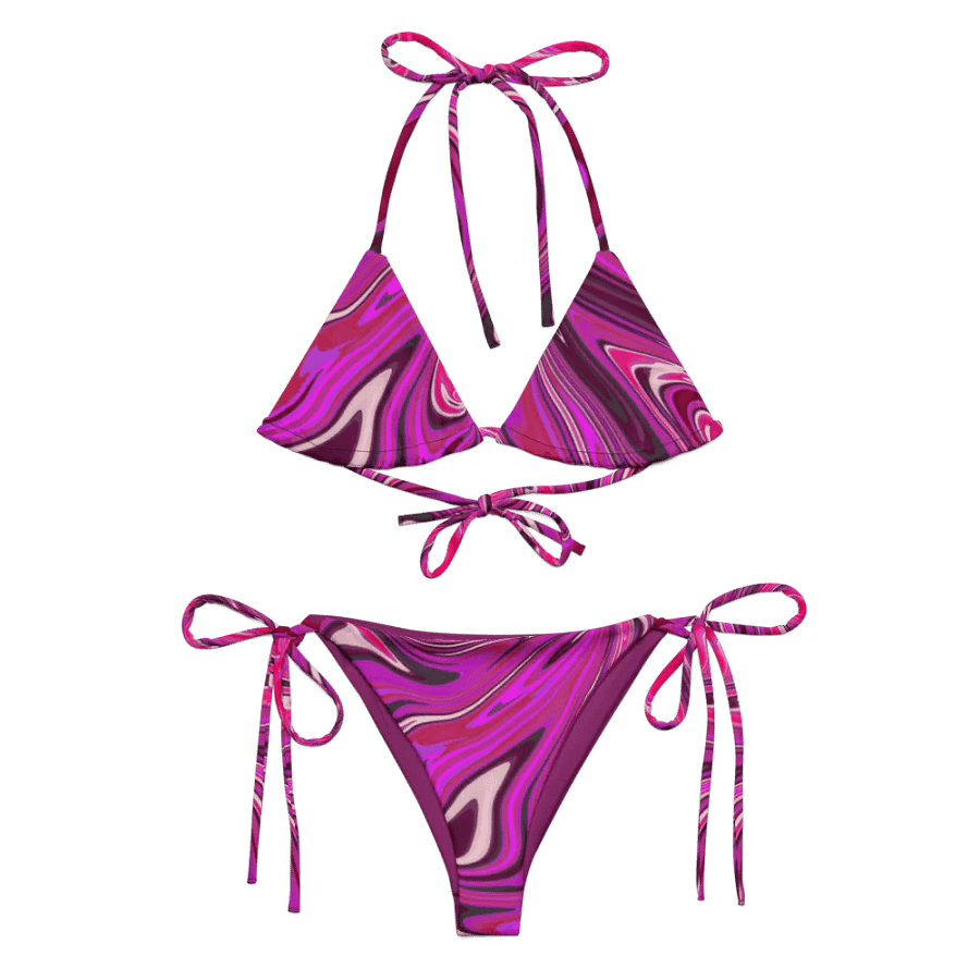 Bikini Set - Pink and Purple Digital Fluid Art product image (12)