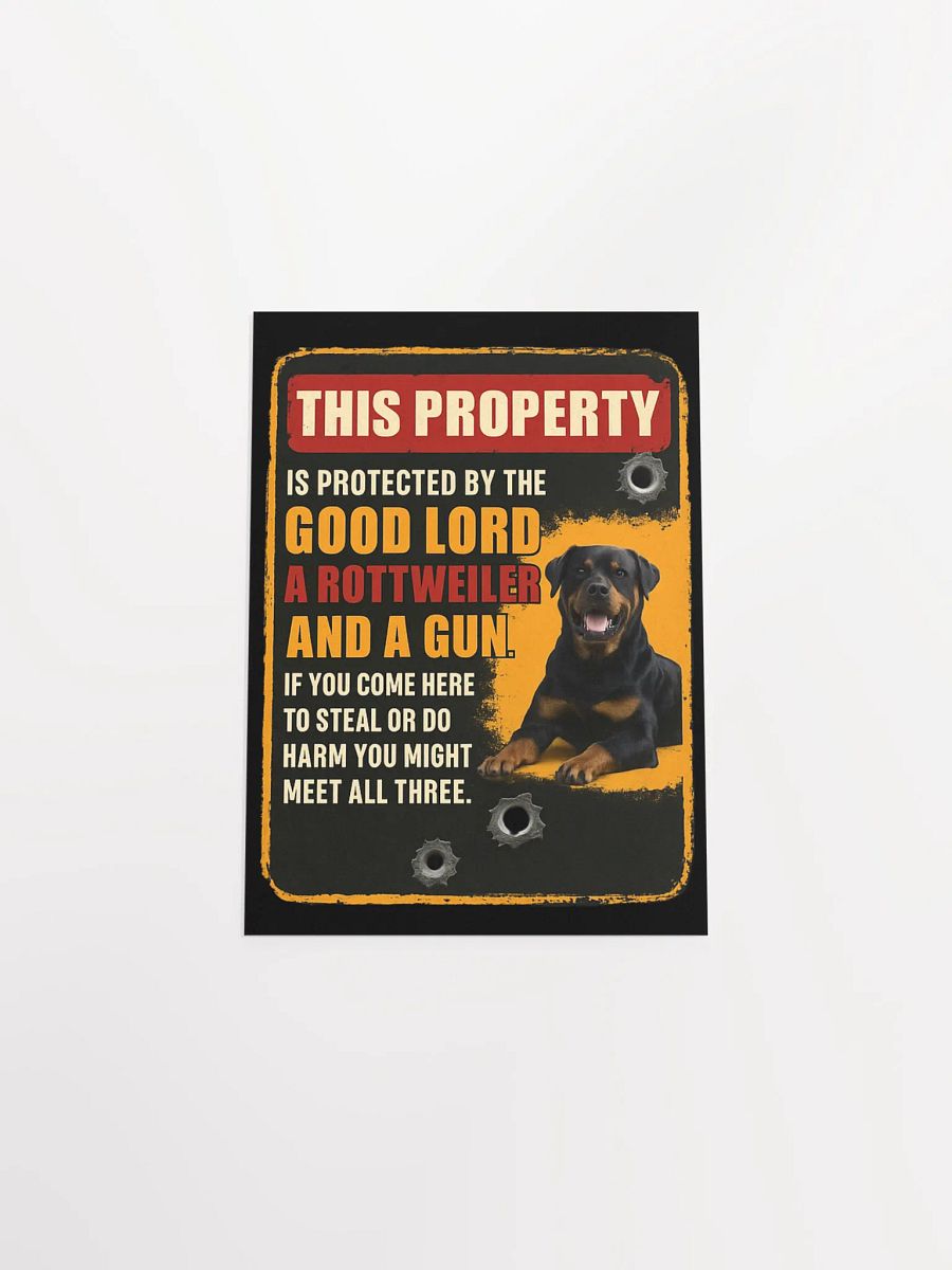 Guardian Rottweiler Warning Poster product image (32)