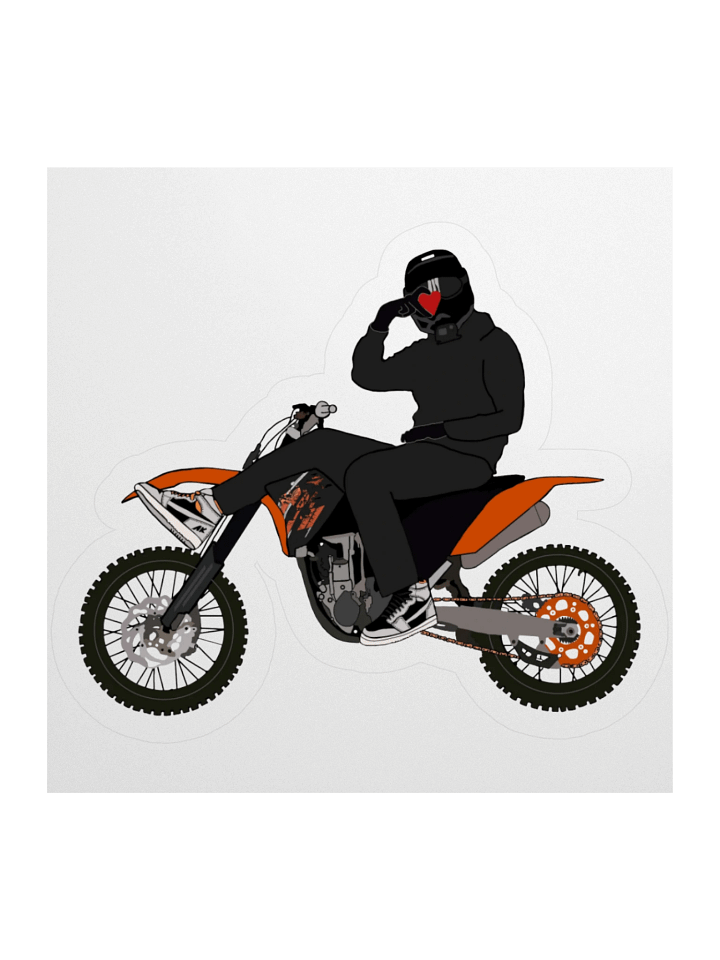 Heart-hand on Bike | Kiss-cut Sticker product image (1)
