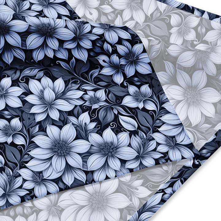 Indigo Flowers Bandana product image (4)