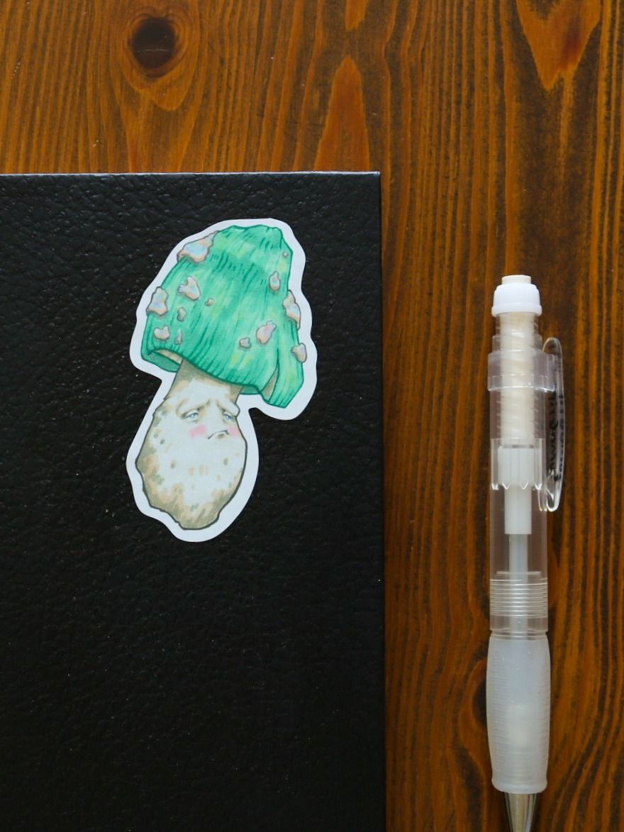 SAD MUSHROOM STICKER product image (1)