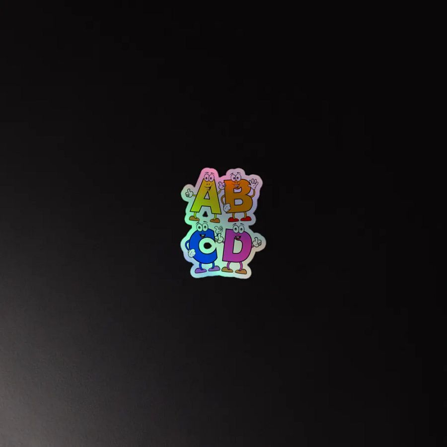 ABCD Holographic Cartoon Character Sticker product image (4)