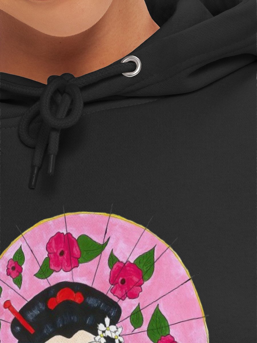 Japanese Geisha (art by Dina R.) akril painting picture - Hoodi product image (33)