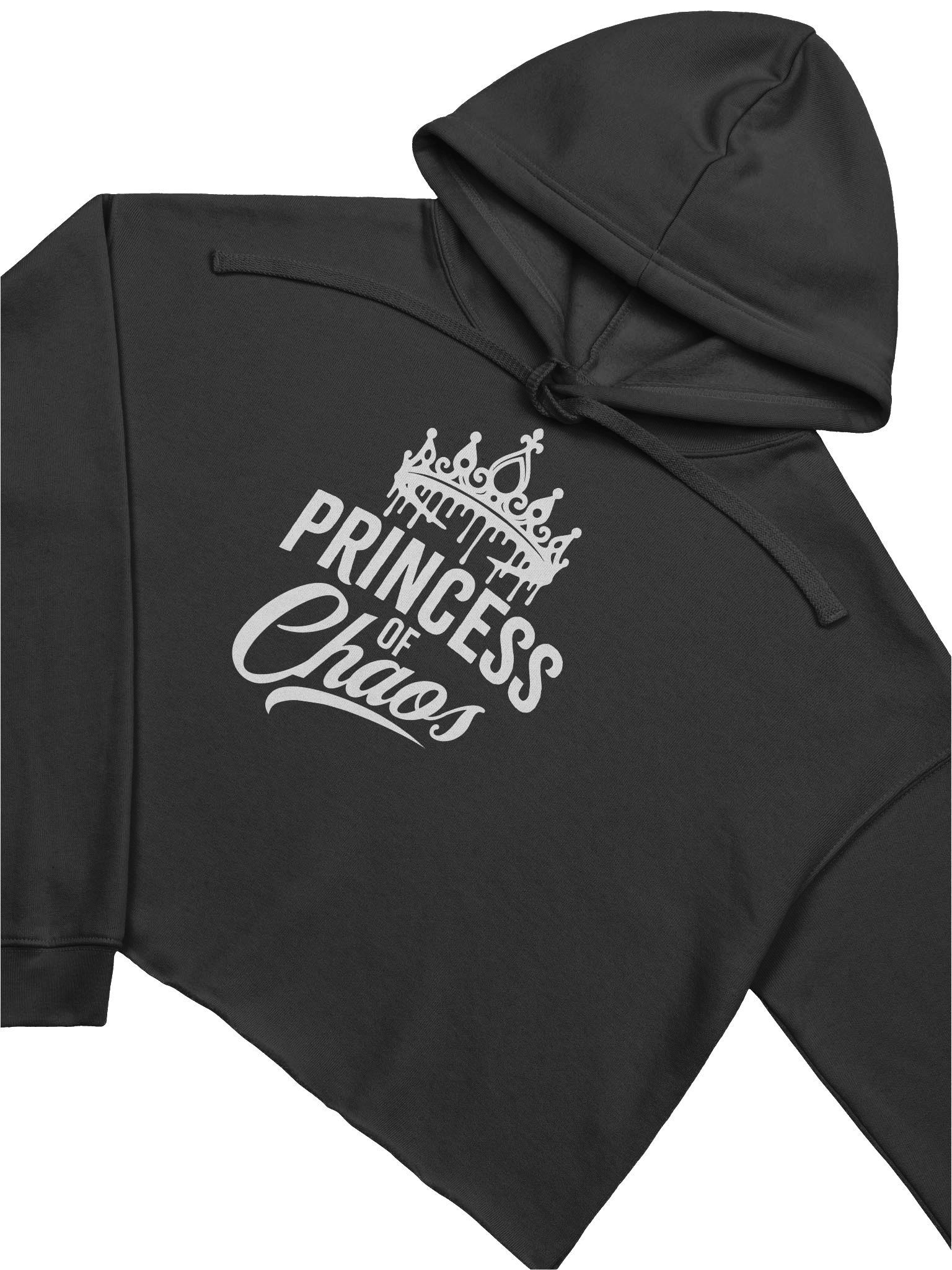 Princess of Chaos Tiara Cropped Hoodie - White Text product image (3)