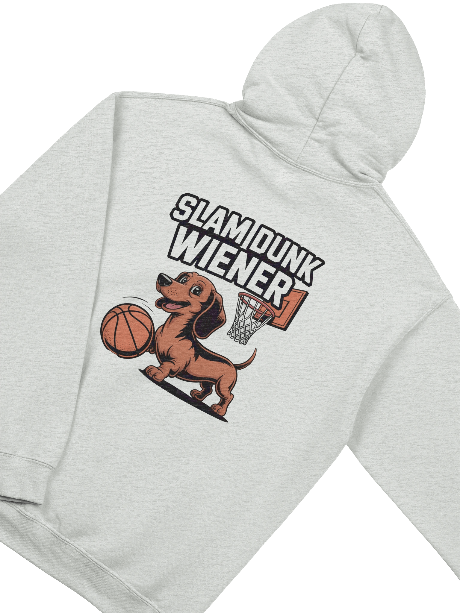 Slam Dunk Wiener Hoodie – Funny Basketball Dachshund Gift for Sports Fans product image (8)