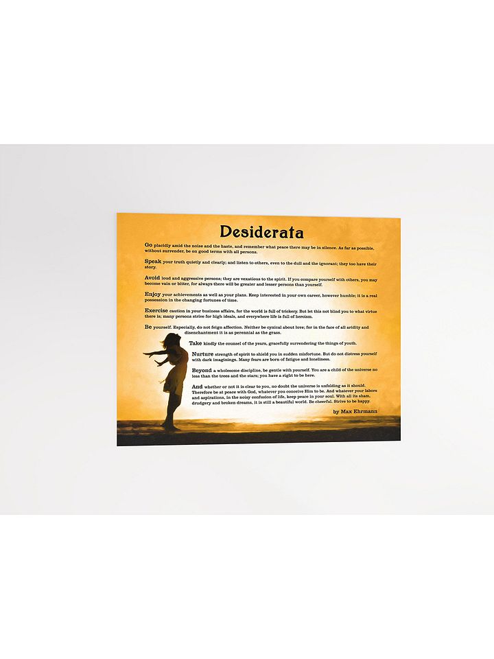Desiderata Poem Print – Inspirational Matte Poster product image (2)
