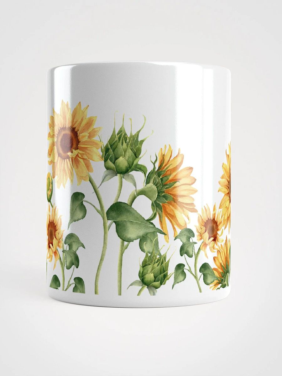 Sunflower Stalks White Ceramic Mug product image (10)