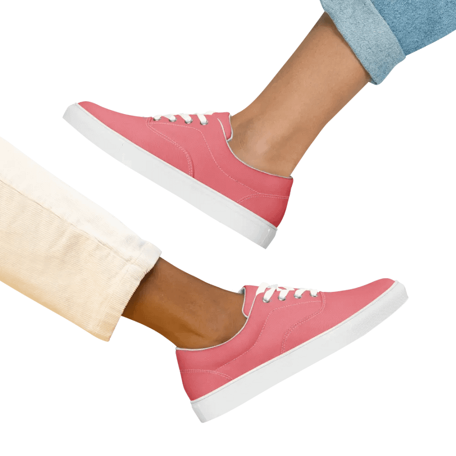 Muse Coquette Lace-Up Canvas Shoes (Cream of roses) product image (12)
