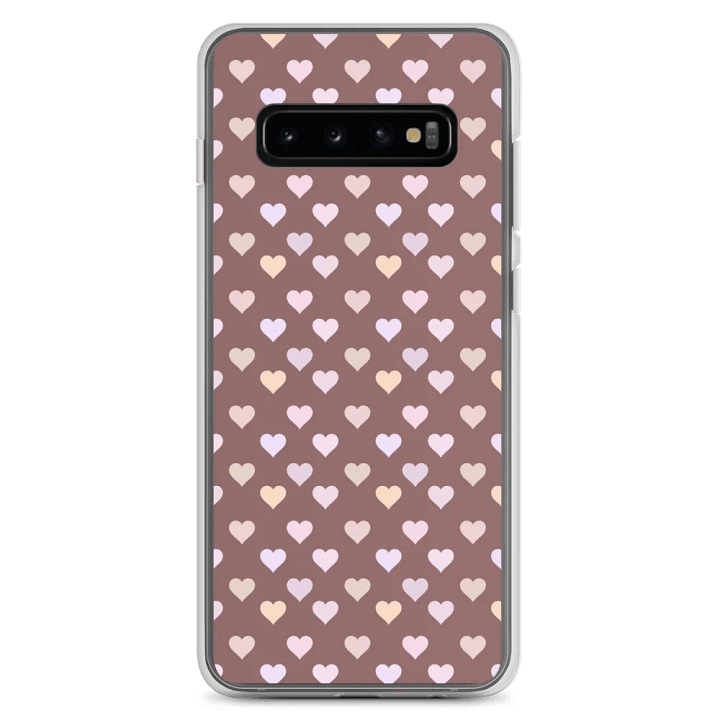 Pastel Hearts Burgundy Cute Clear Case for ®Samsung phones product image (8)