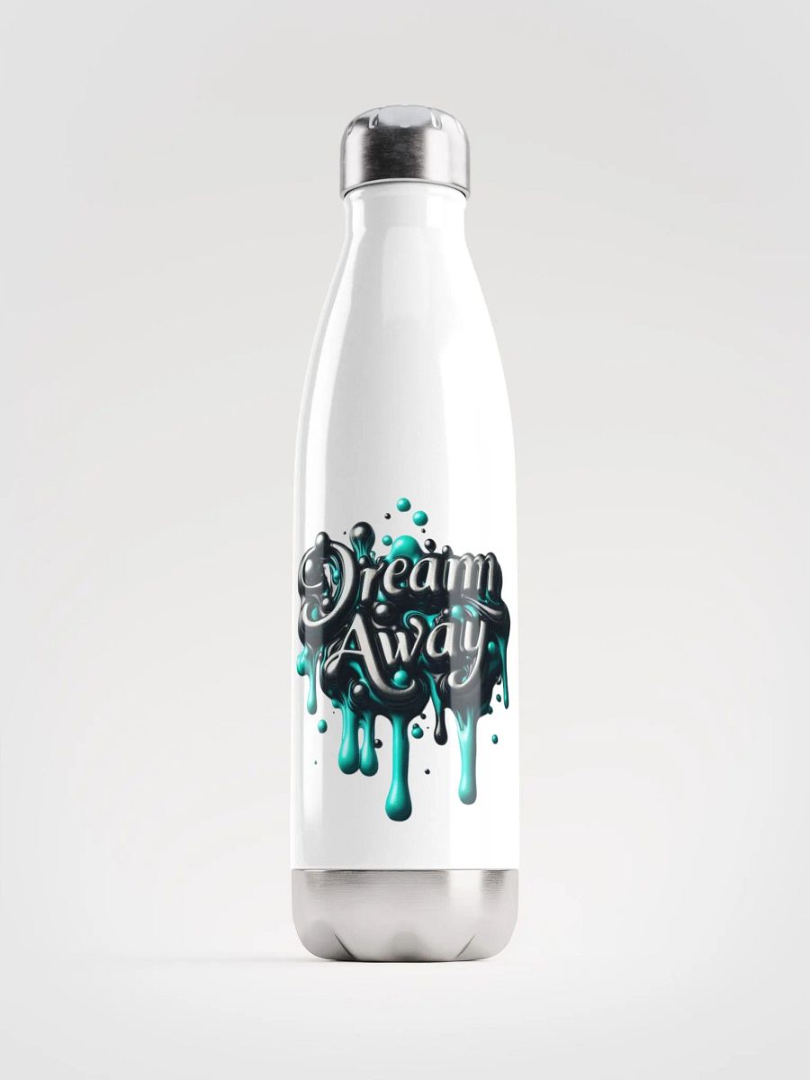 White Stainless Steel Water Bottle with 'Dream Away' Design product image (1)