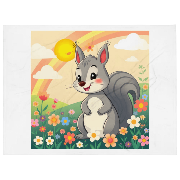 Rainbow Squirrel Throw Blanket product image (1)