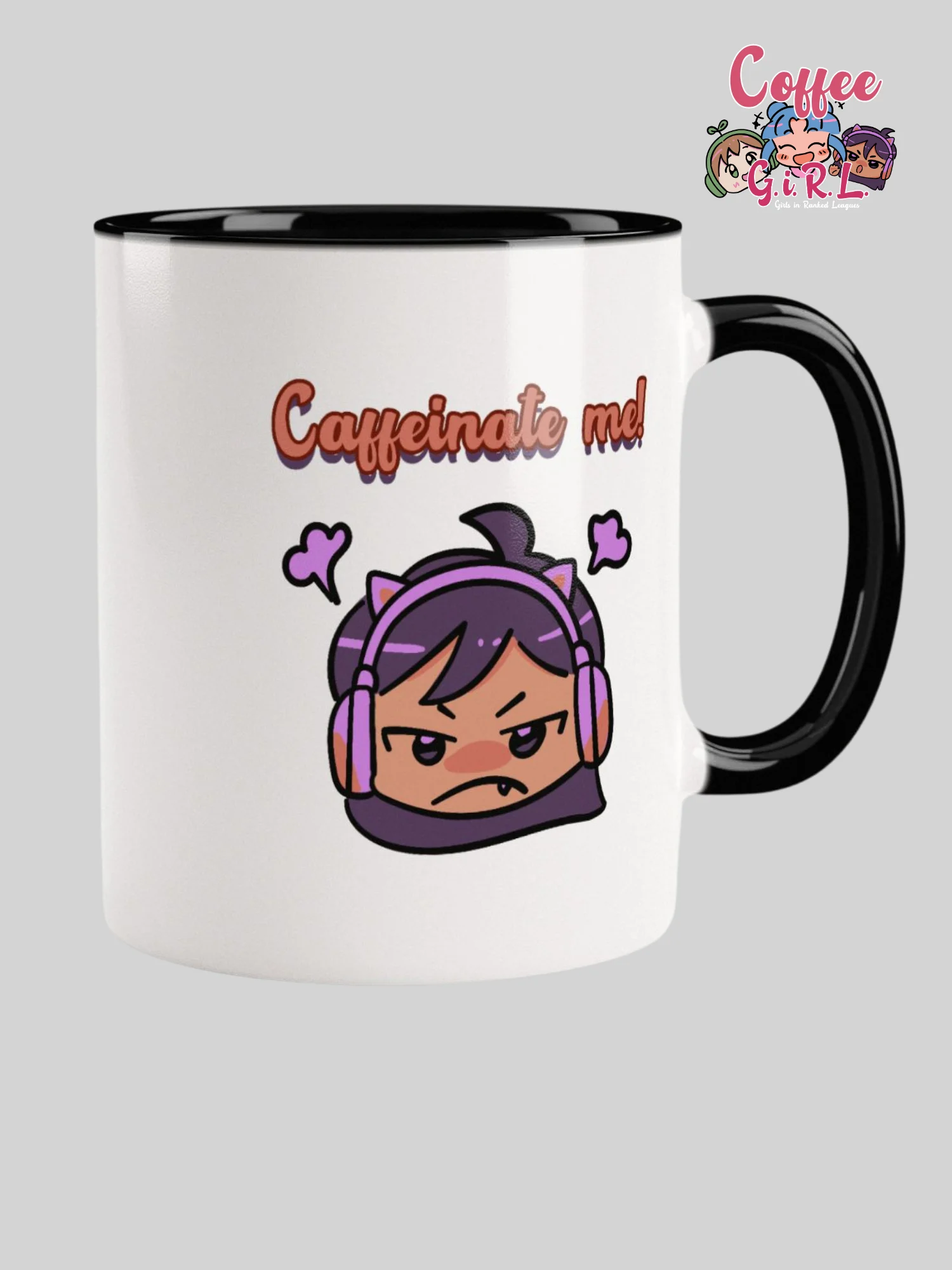 Gamer girl ceramic mug - Caffeinate me by G.i.R.L. product image (1)