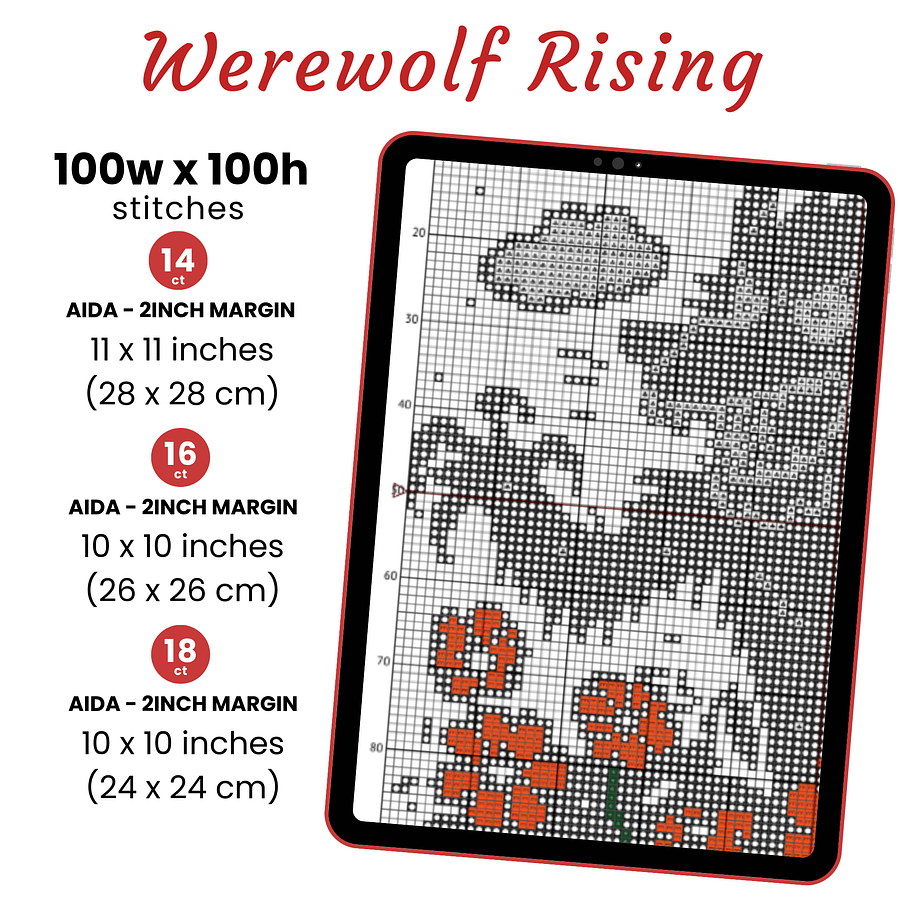 Werewolf Rising Cross Stitch Pattern product image (2)