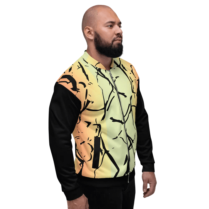 All-over Print Bomber Jacket by Sublicolor 144 /Lime- Orange/Enigma product image (1)