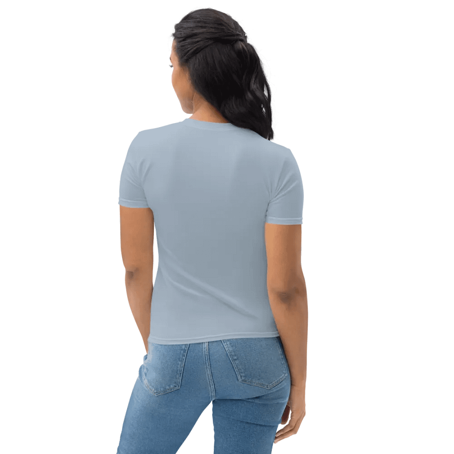 Plain Light Grayish Blue True Summer Women's Crewneck Polyester Heavyweight Premium T-Shirt by Treasure Pie product image (8)