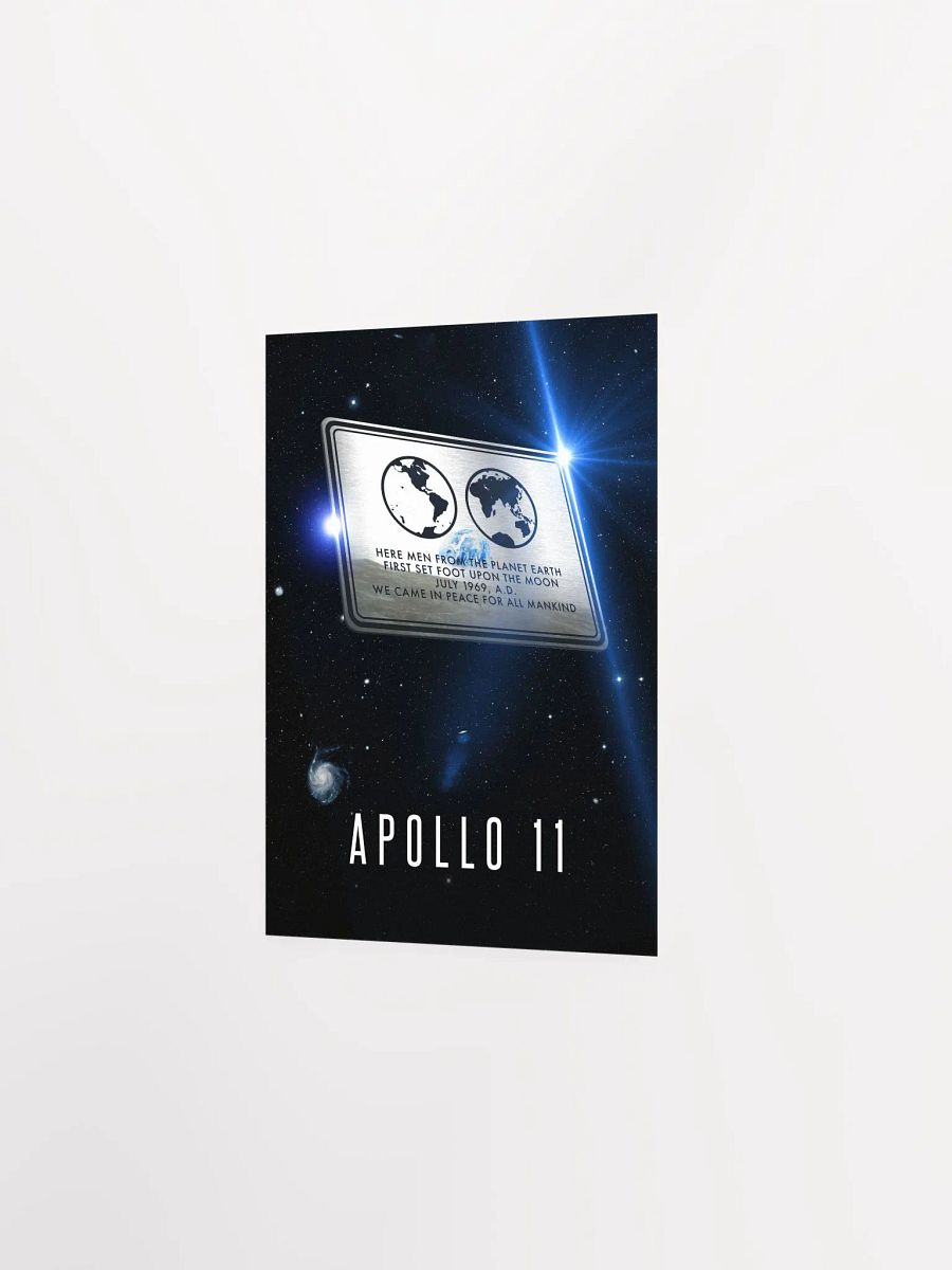 NASA Apollo 11 plaque, 3D with quote — space poster, science print product image (7)